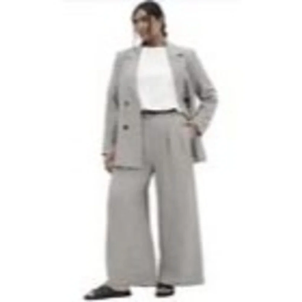 City Chic Women's Plus Size Pants - Hailey Check - Size 18